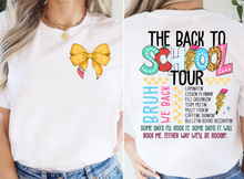 Load image into Gallery viewer, Back To School Tour With Free Pencil Bow Pocket Full Color Transfers

