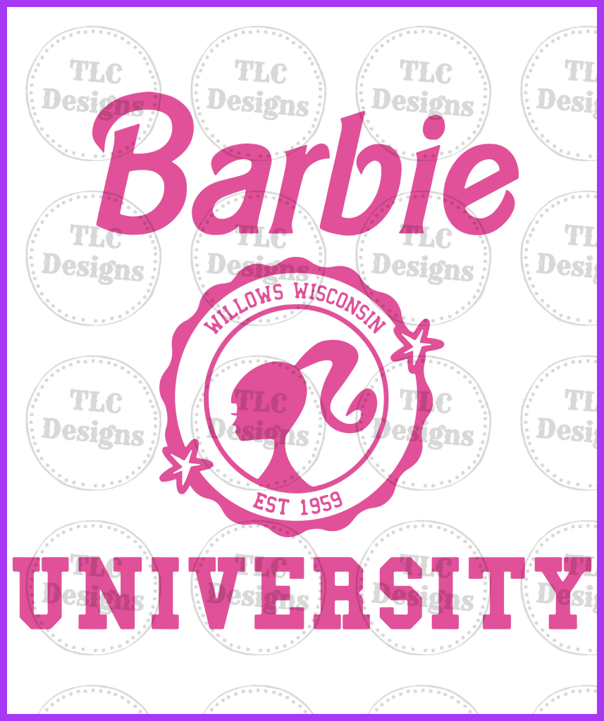 Barbie University Full Color Transfers