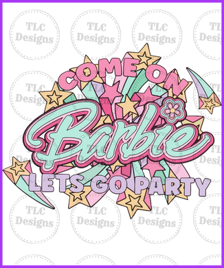 Barbie With Stars Full Color Transfers