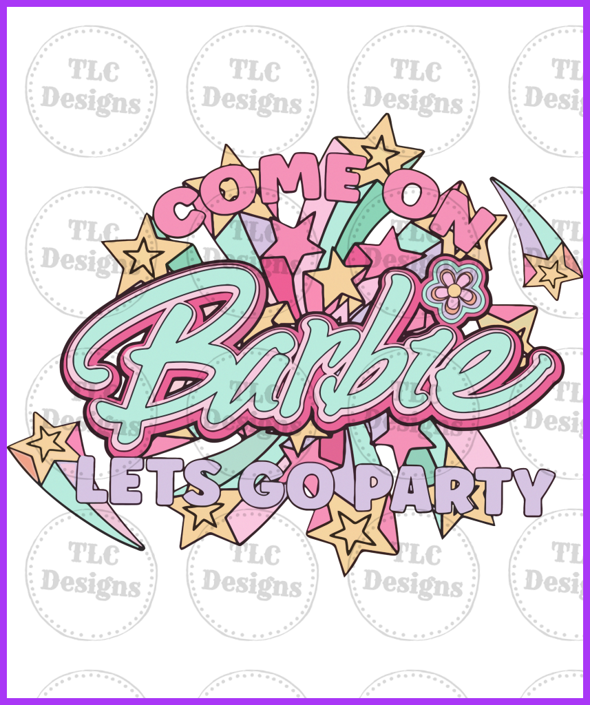 Barbie With Stars Full Color Transfers