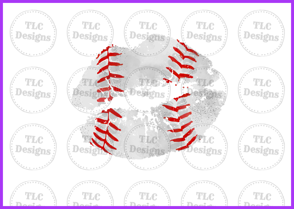 Baseball Lips 1 Full Color Transfers