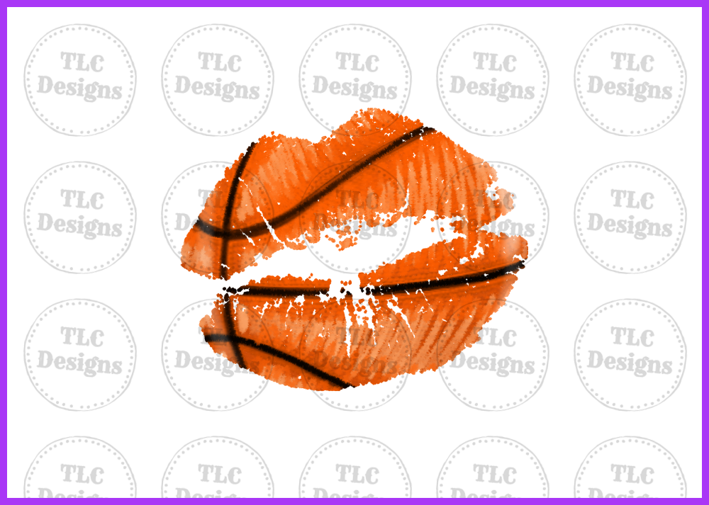 Basketball Lips Full Color Transfers