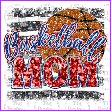 Basketball Mom Glitter Full Color Transfers