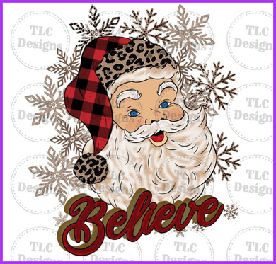 Believe Santa Colors Full Color Transfers