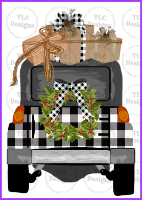 Black Buffalo Jeep With Gifts Full Color Transfers