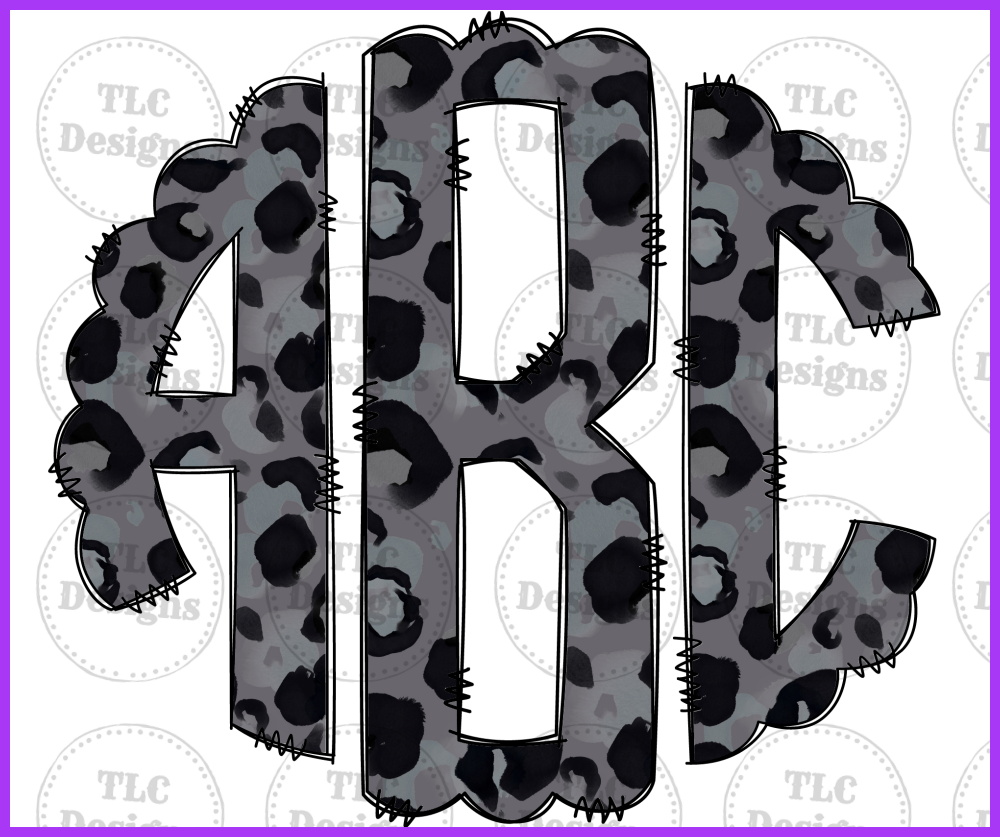 Black Leopard Full Color Transfers