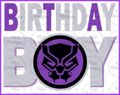 Black Panther Birthday Full Color Transfers