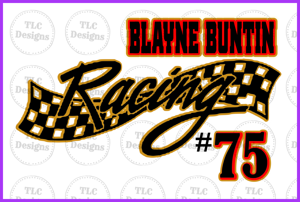 Blayne Buntin Racing Full Color Transfers