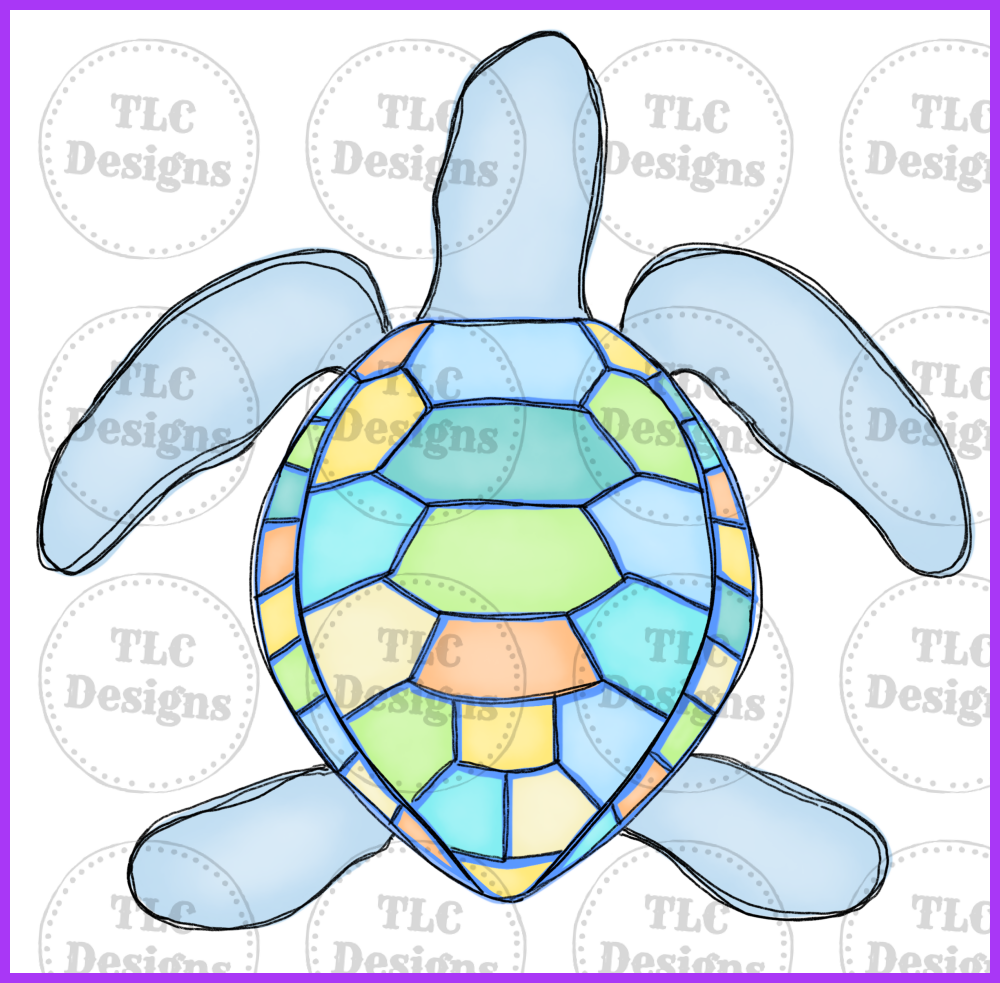 Blue Turtle Full Color Transfers
