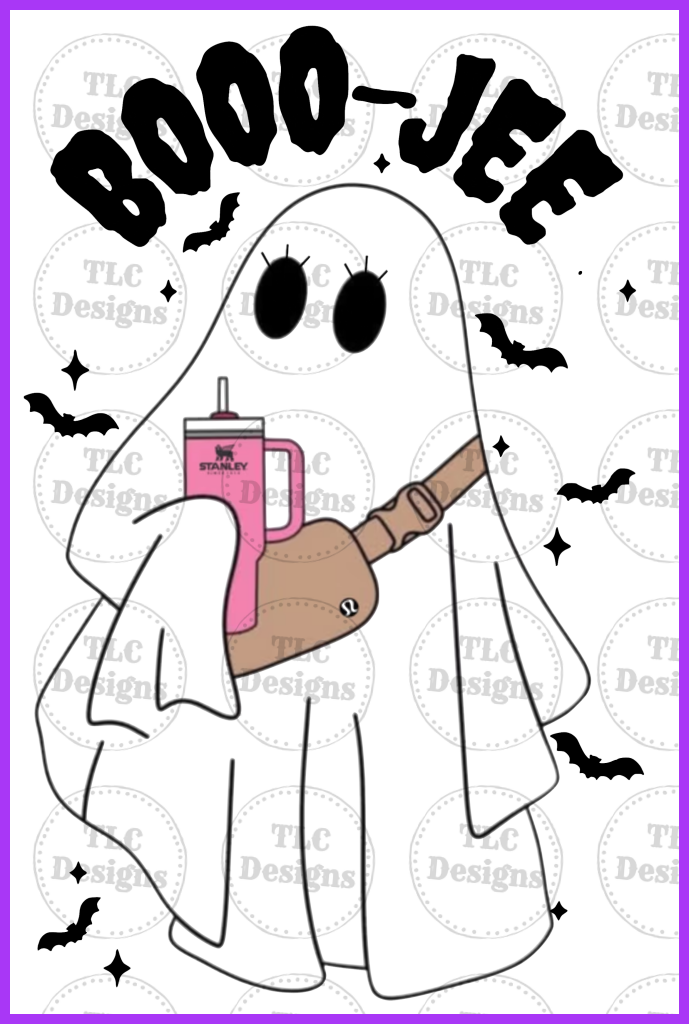 Booo Jee Ghost Stanley Full Color Transfers