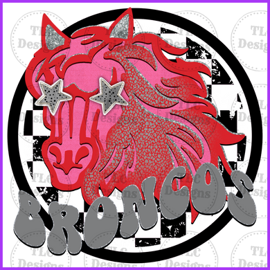 Broncos Red And White Full Color Transfers