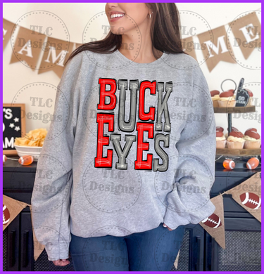 Buckeyes Red And Grey Full Color Transfers
