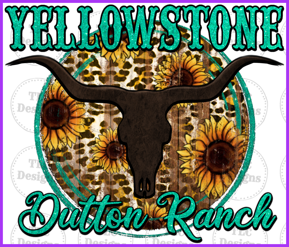 Bull Skull Yellowstone Full Color Transfers