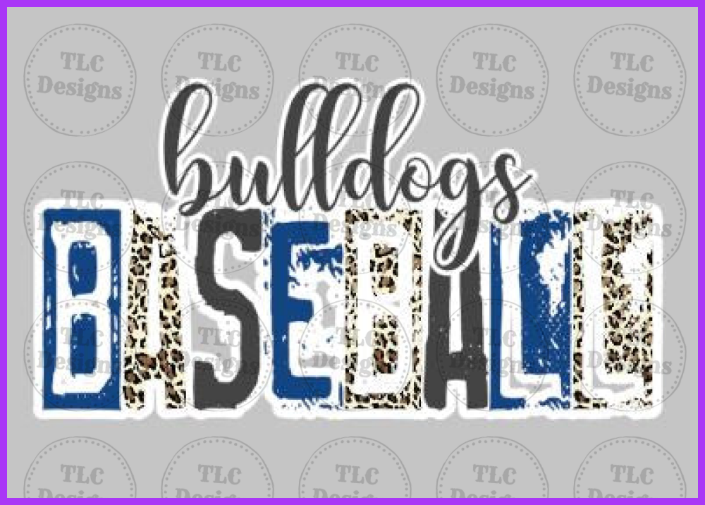 Bulldogs Baseball Full Color Transfers