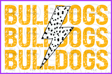 Bulldogs With Lightening Bolt Full Color Transfers