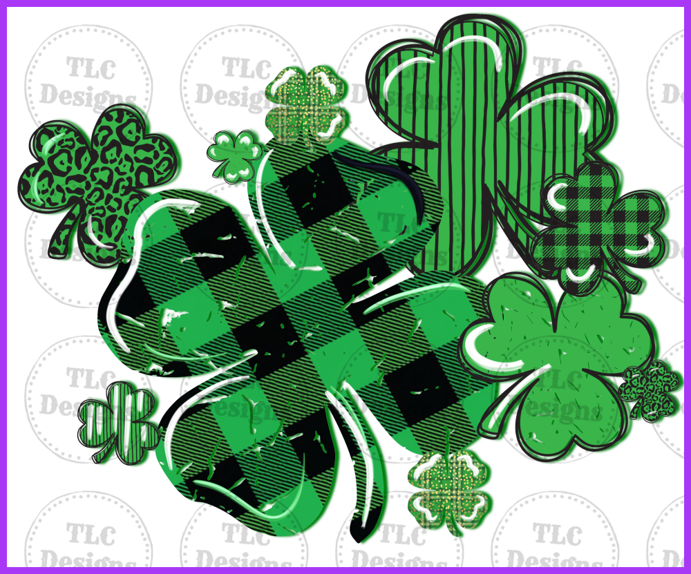 Bunch Of Clovers Full Color Transfers