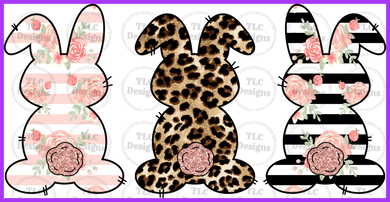 Bunny Trio Full Color Transfers