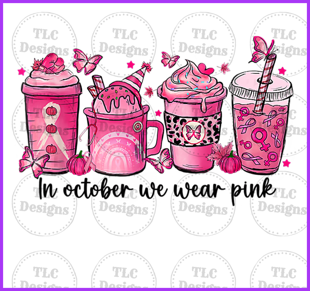 Cancer Awareness Coffee Full Color Transfers