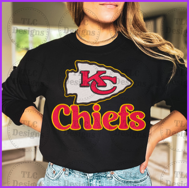 Chiefs Faux Embroidery Full Color Transfers
