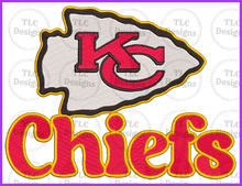 Load image into Gallery viewer, Chiefs Faux Embroidery Full Color Transfers
