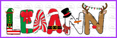 Christmas 2 Font Full Color Transfers