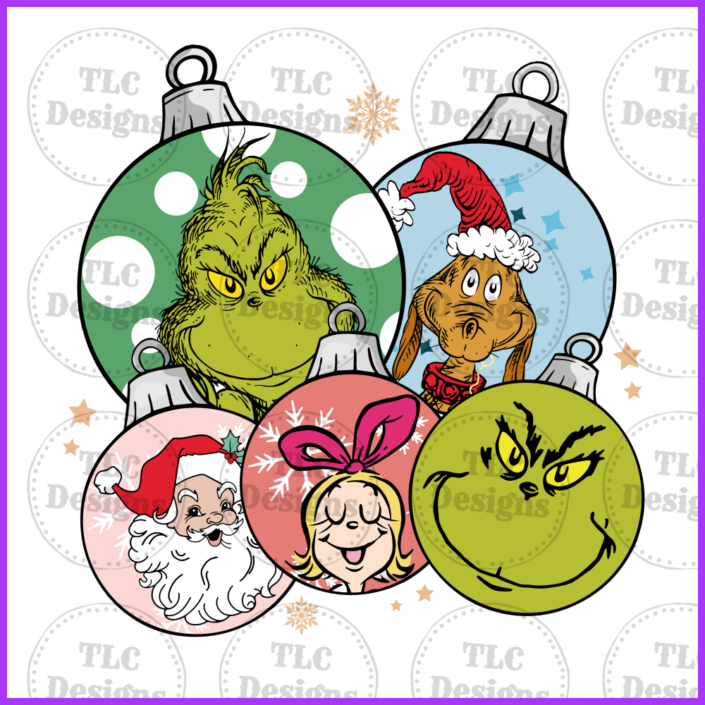 Christmas Balls Full Color Transfers