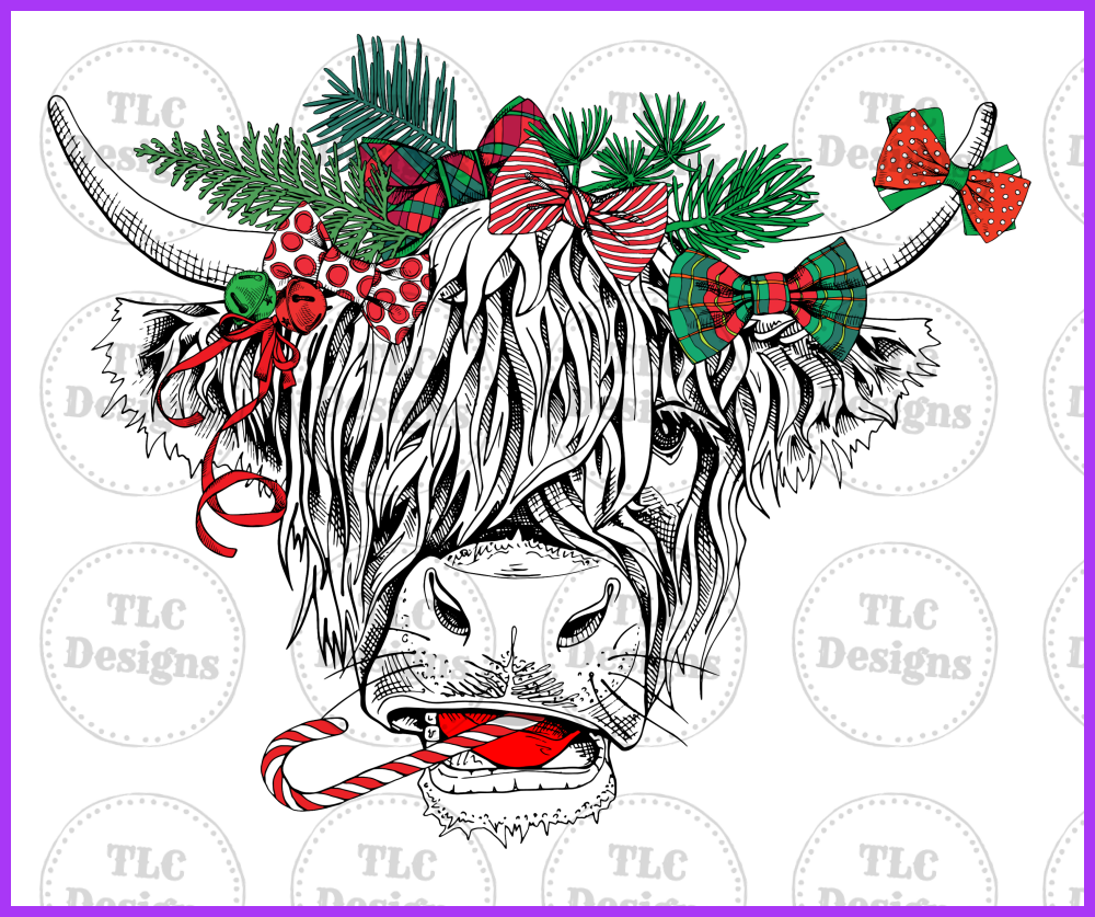 Christmas Cow Full Color Transfers