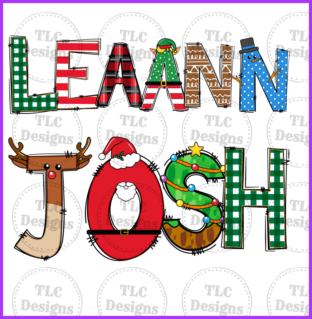 Christmas Doodles Full Color Transfers