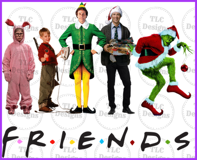 Christmas Friends Full Color Transfers