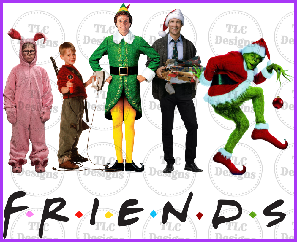 Christmas Friends Full Color Transfers