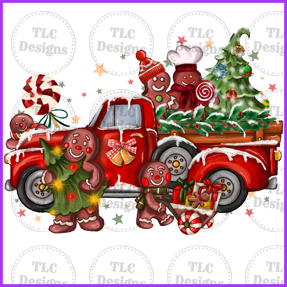 Christmas Gingerbread Man Full Color Transfers