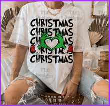 Load image into Gallery viewer, Christmas Stacked With Grinch Hands Full Color Transfers
