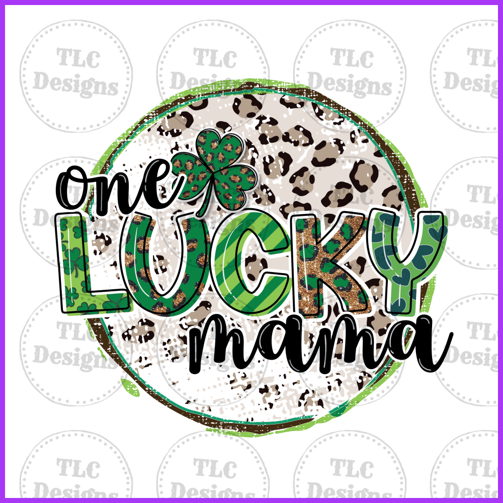 Circle Lucky Mama Full Color Transfers