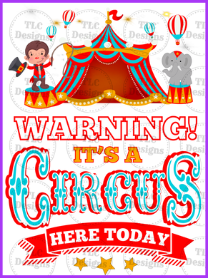 Circus Warning Full Color Transfers