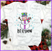 Load image into Gallery viewer, Colorful Snowman Let It Snow Full Color Transfers
