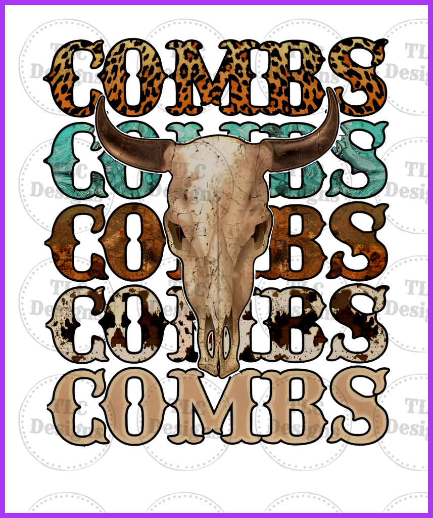 Combs With Bullhead Full Color Transfers