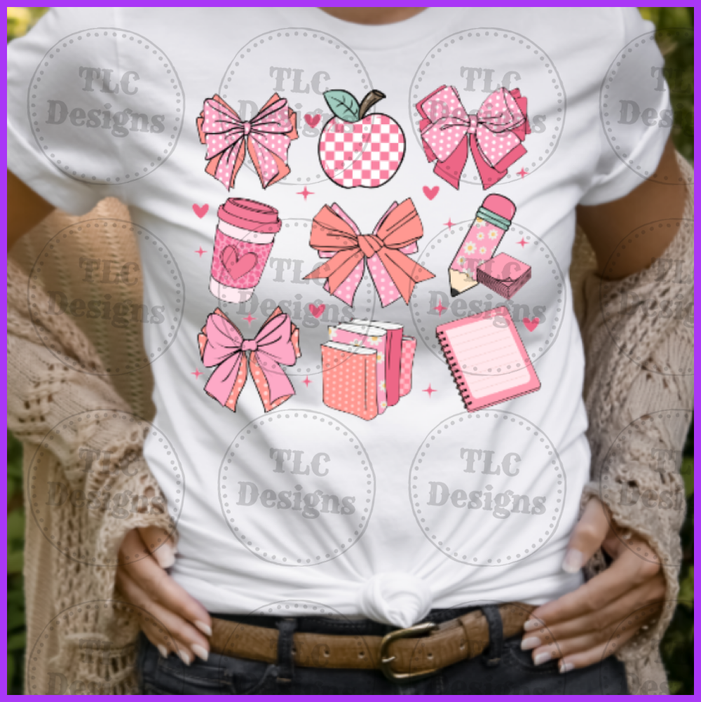 Coquette Teacher Full Color Transfers