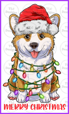 Corgi Merry Christmas Full Color Transfers