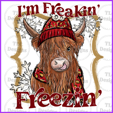 Cow Freaking Freezing Full Color Transfers