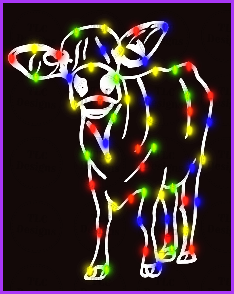 Cow With Lights Full Color Transfers