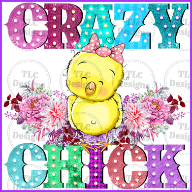 Crazy Chick Full Color Transfers