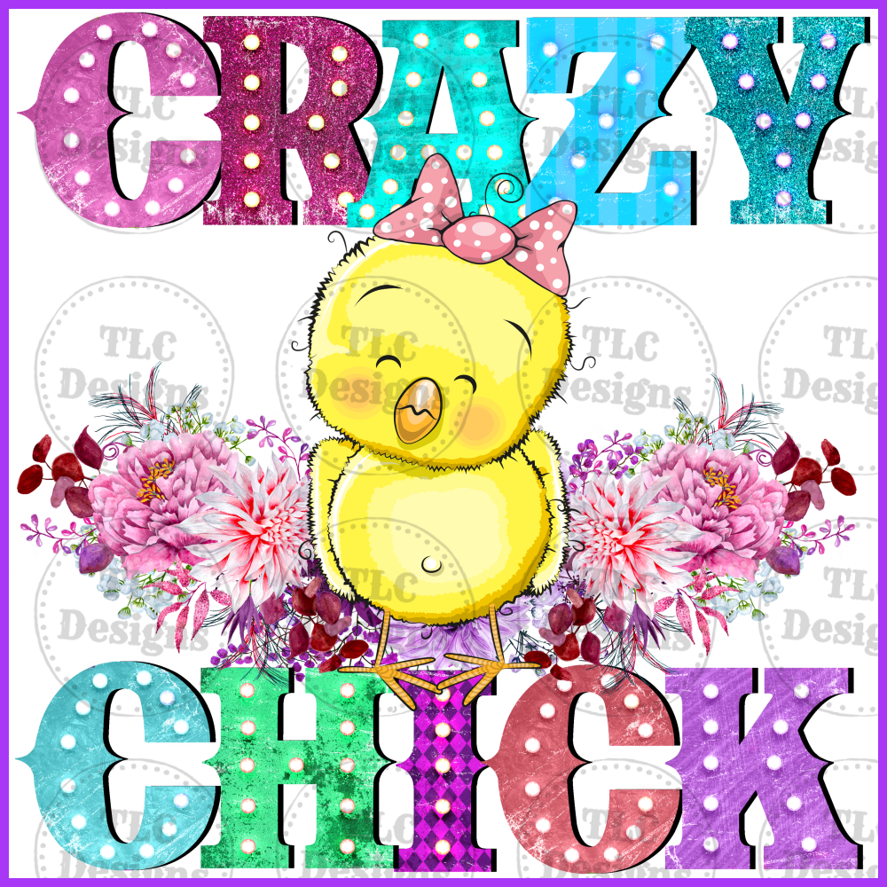 Crazy Chick Full Color Transfers