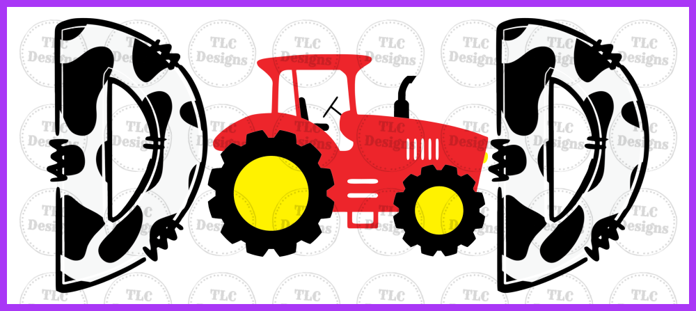 Dad - Red Tractor Full Color Transfers