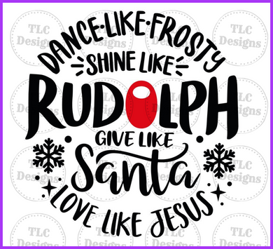 Dance Like Frosty Black Font Full Color Transfers