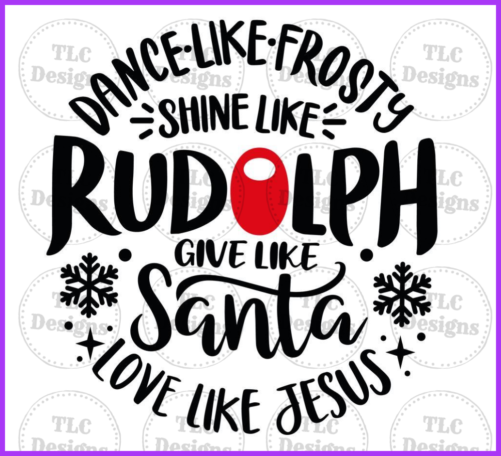 Dance Like Frosty Black Font Full Color Transfers