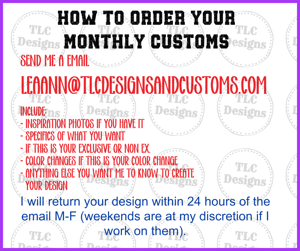 Design Bundle Monthly- See Description On How To Order