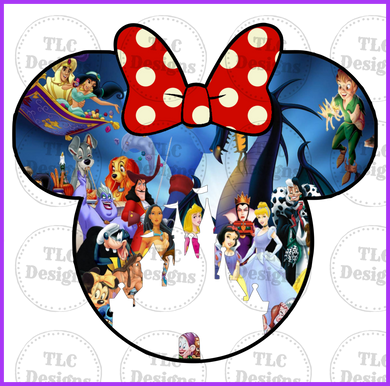 Disney Character Minnie - Clear Castle Full Color Transfers