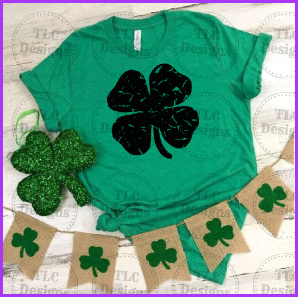 Distressed Clover Full Color Transfers