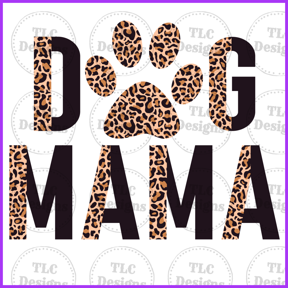 Dog Mom Leopard Full Color Transfers