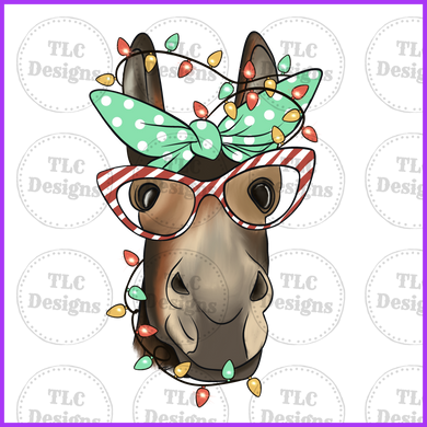 Donkey With Lights Full Color Transfers